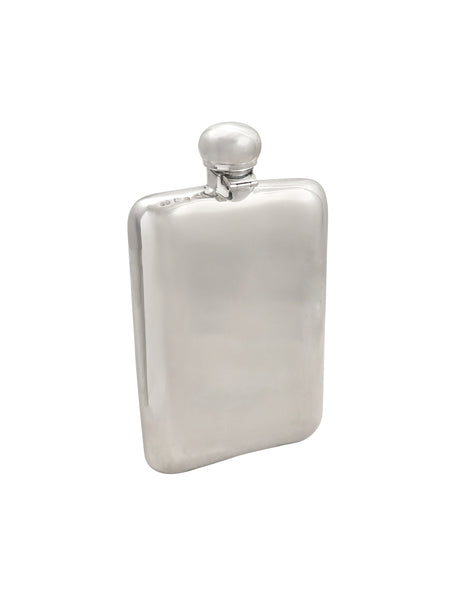 Antique Victorian Sterling Silver 7" Hip Flask 1894