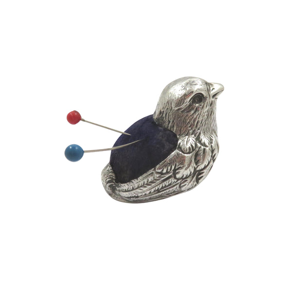 Antique Edwardian Sterling Silver Chick / Bird Pin Cushion 1905