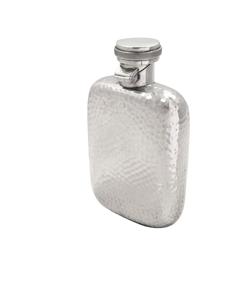 Antique Victorian Sterling Silver 4" Hip Flask 1896