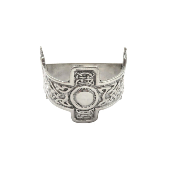 Antique Scottish Sterling Silver 'Celtic Cross' Napkin Ring 1944