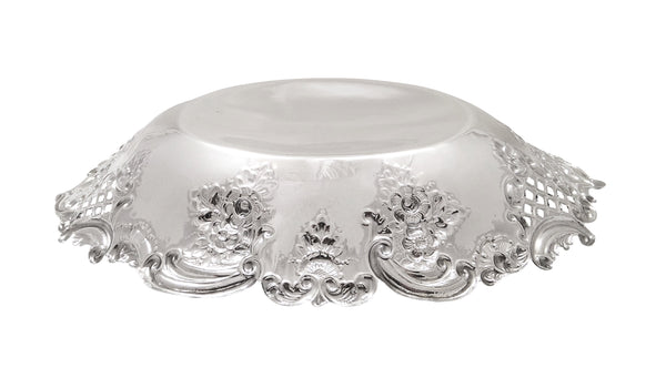 Antique Victorian Sterling Silver 12" x 8" Dish 1899