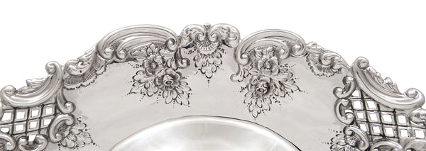 Antique Victorian Sterling Silver 12" x 8" Dish 1899