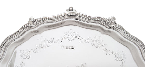 Antique Sterling Silver 10" Tray / Salver 1918
