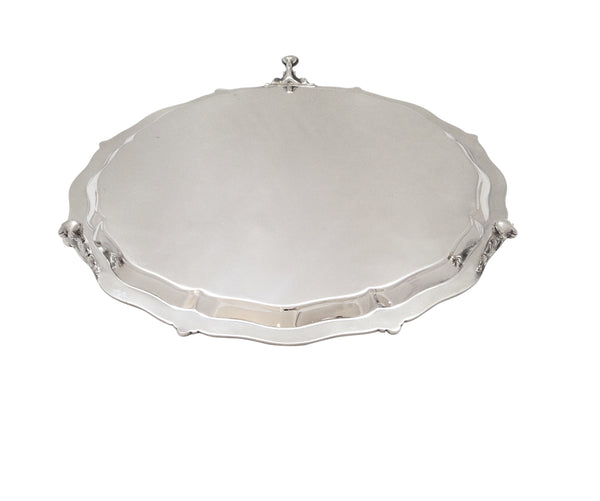 Antique Sterling Silver 10" Tray / Salver 1918