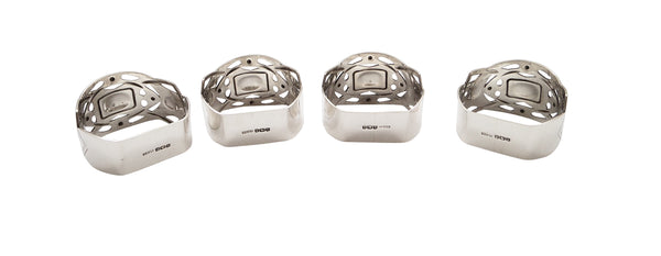 Set of 4 Antique Edwardian Sterling Silver Napkin Rings 1905