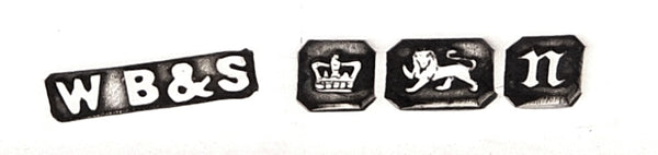 Set of 4 Antique Edwardian Sterling Silver Napkin Rings 1905