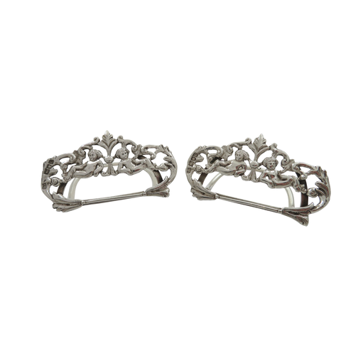 Pair of Antique Victorian Sterling Silver Name Place/Menu Holders 1898