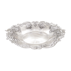 Antique Victorian Sterling Silver 12" x 8" Dish 1899