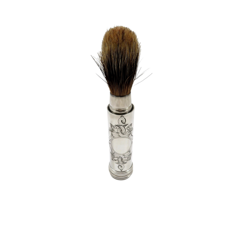 Antique Victorian Sterling Silver Travelling Shaving Brush 1854