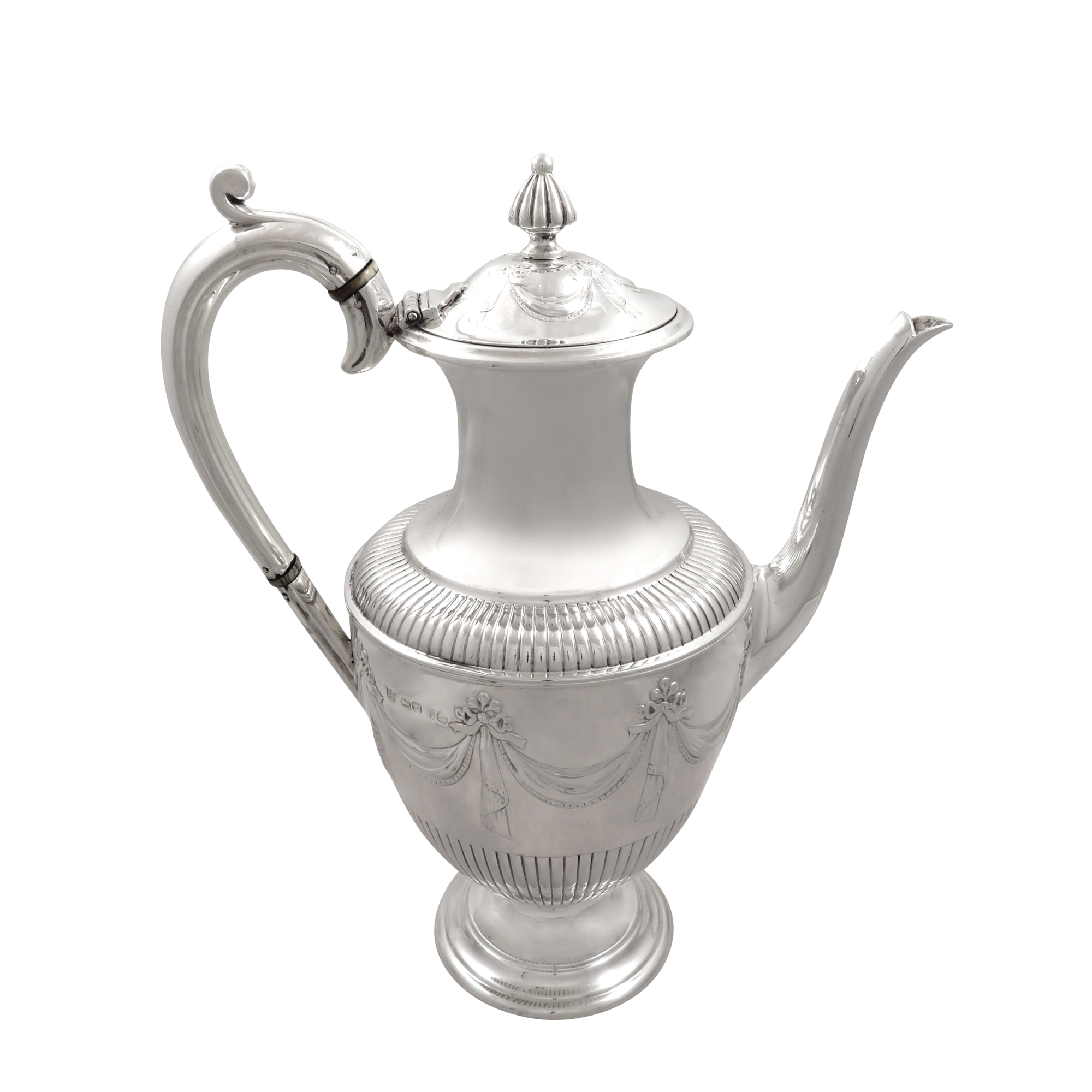 Antique Victorian Sterling Silver Coffee Pot 1881