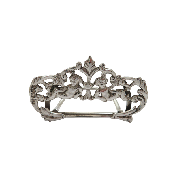 Pair of Antique Victorian Sterling Silver Name Place/Menu Holders 1898